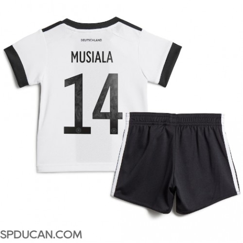Dječji Nogometni Dres Njemačka Jamal Musiala #14 Domaci SP 2022 Kratak Rukav (+ Kratke hlače)